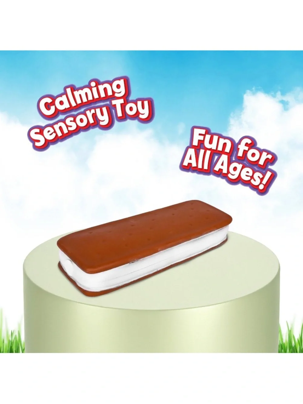 Sunny Days Squeezy Ice Cream Sandwich Fidget Toy | New